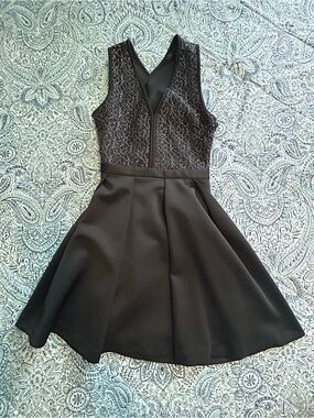 Dynamite Black Fit & Flare Mini Dress